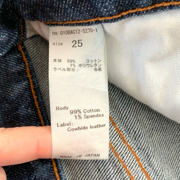 MOUSSY Plain High Rise Slim Straight Jeans in DARK BLUE SIZE 25 - Picture 11 of 11